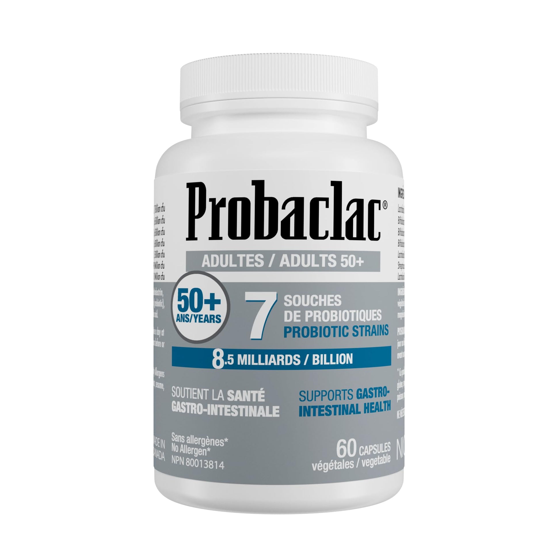Probaclac Probiotics for 50+ Capsules, 60 Count