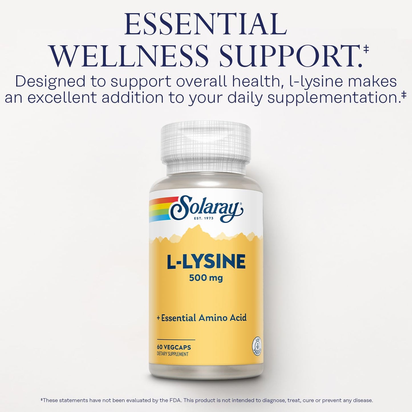 Solaray L-Lysine 500 mg Capsule 60 Capsules