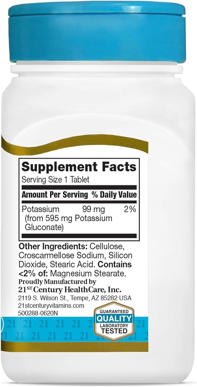 SMART MONKEY TECHNOLOGIES Potassium 595 mg Tablets, 110-count