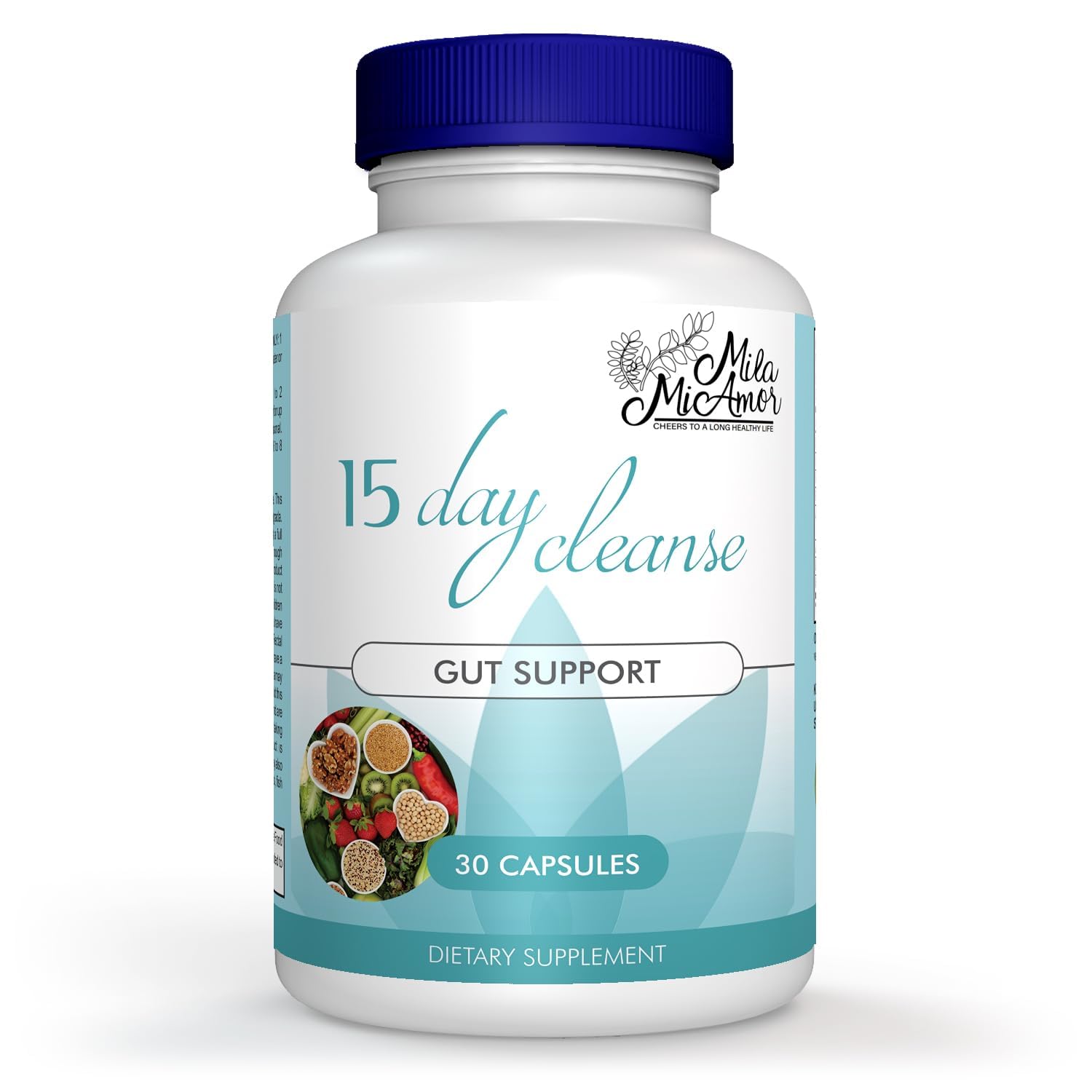 Mila Miamor 15 Day Cleanse - Gut and Colon Support - Advanced Gut Cleanse Detox for Women & Men with Senna, Cascara Sagrada & Psyllium Husk 30 Capsules