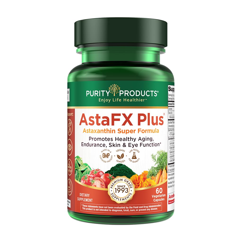 Purity Products AstaFX Plus Astaxanthin Super Formula Capsule 60 Count