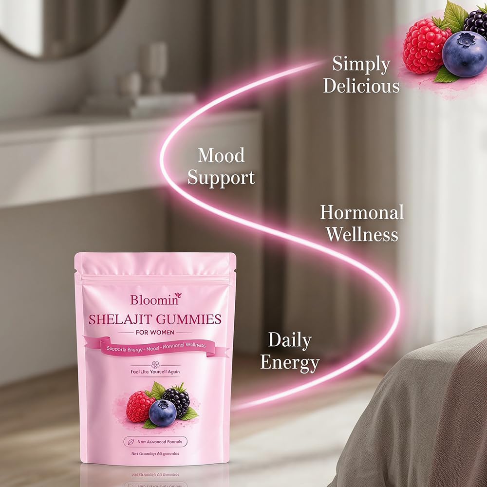 Vlsdoin Bloomin Shilajit Gummies for Women 60 Count