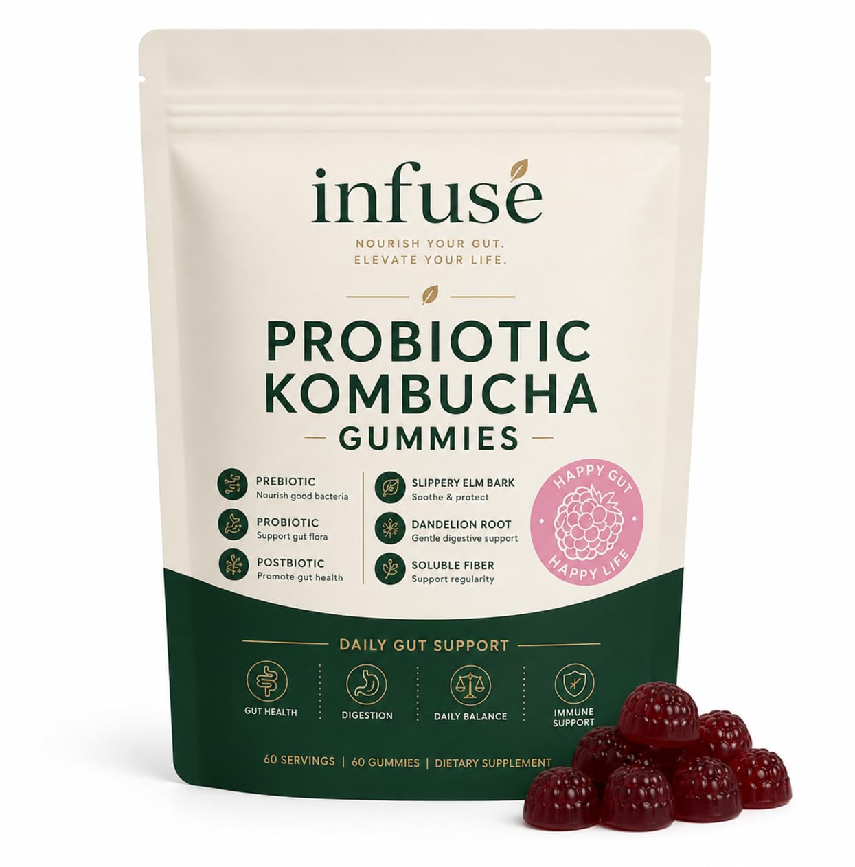 QoCore Supplement Infuse Probiotic Kombucha Capsule, 1 Count