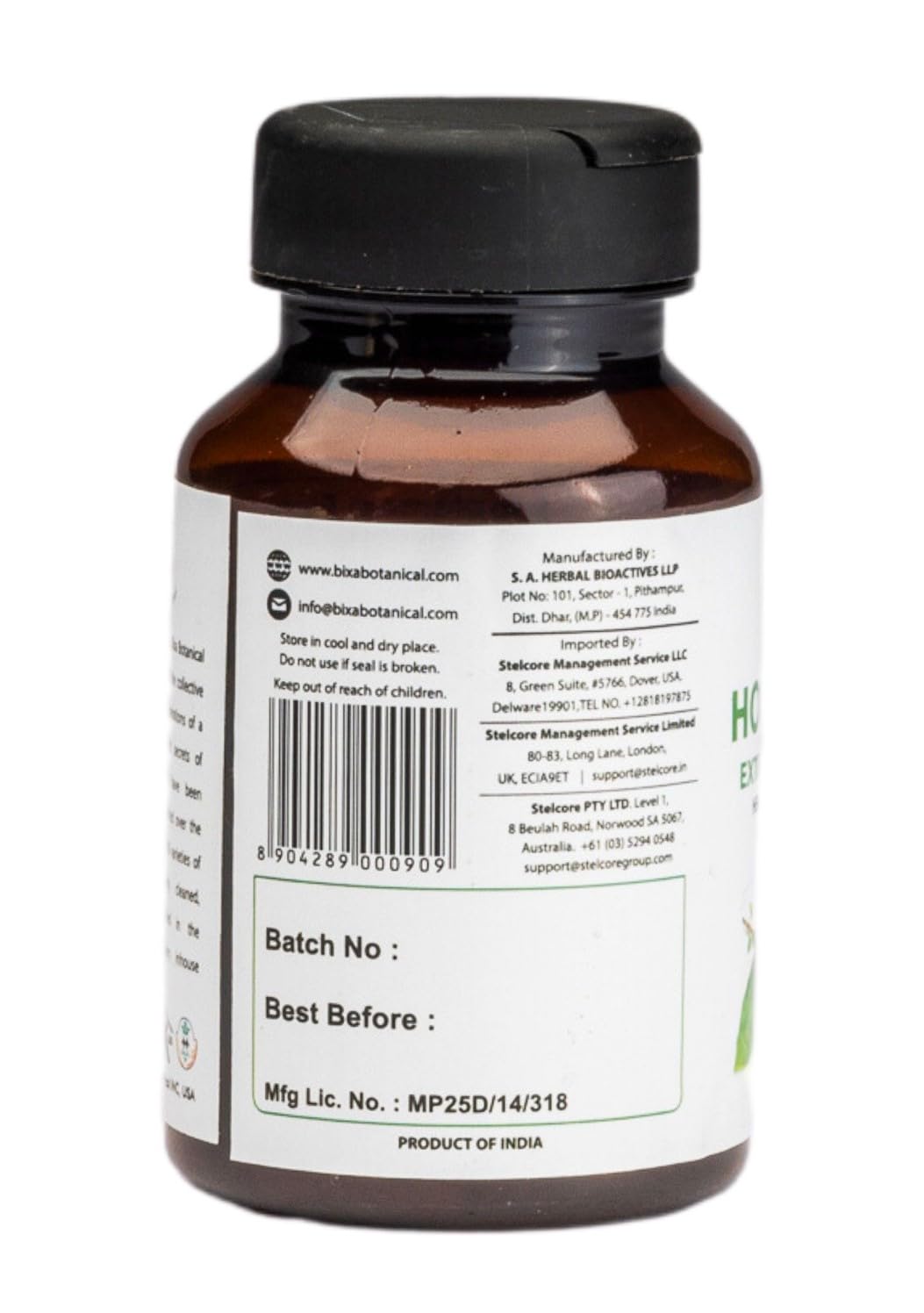 bixa BOTANICAL Holy Basil Extract Capsule 60 Count