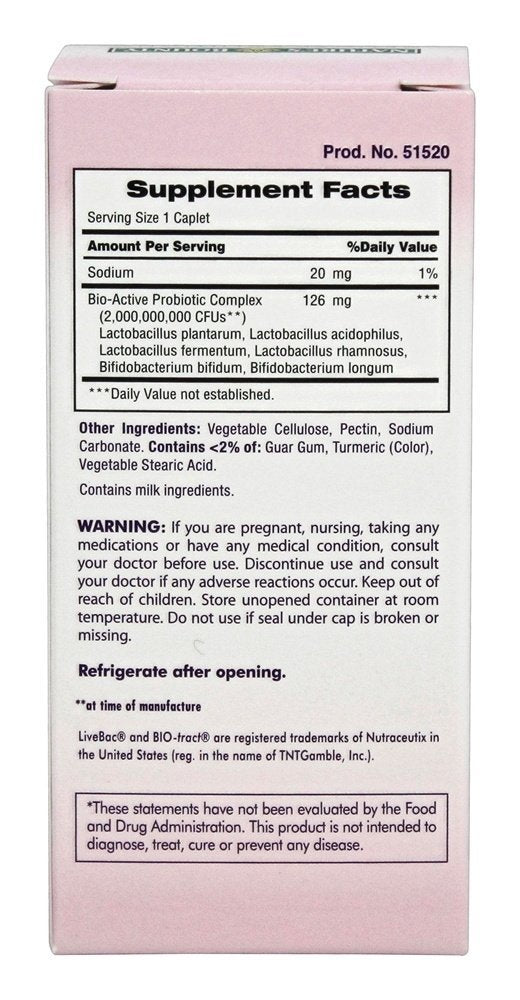 Nature's Bounty Optimal Solutions Probiotics Targeted Release Caplets, 30