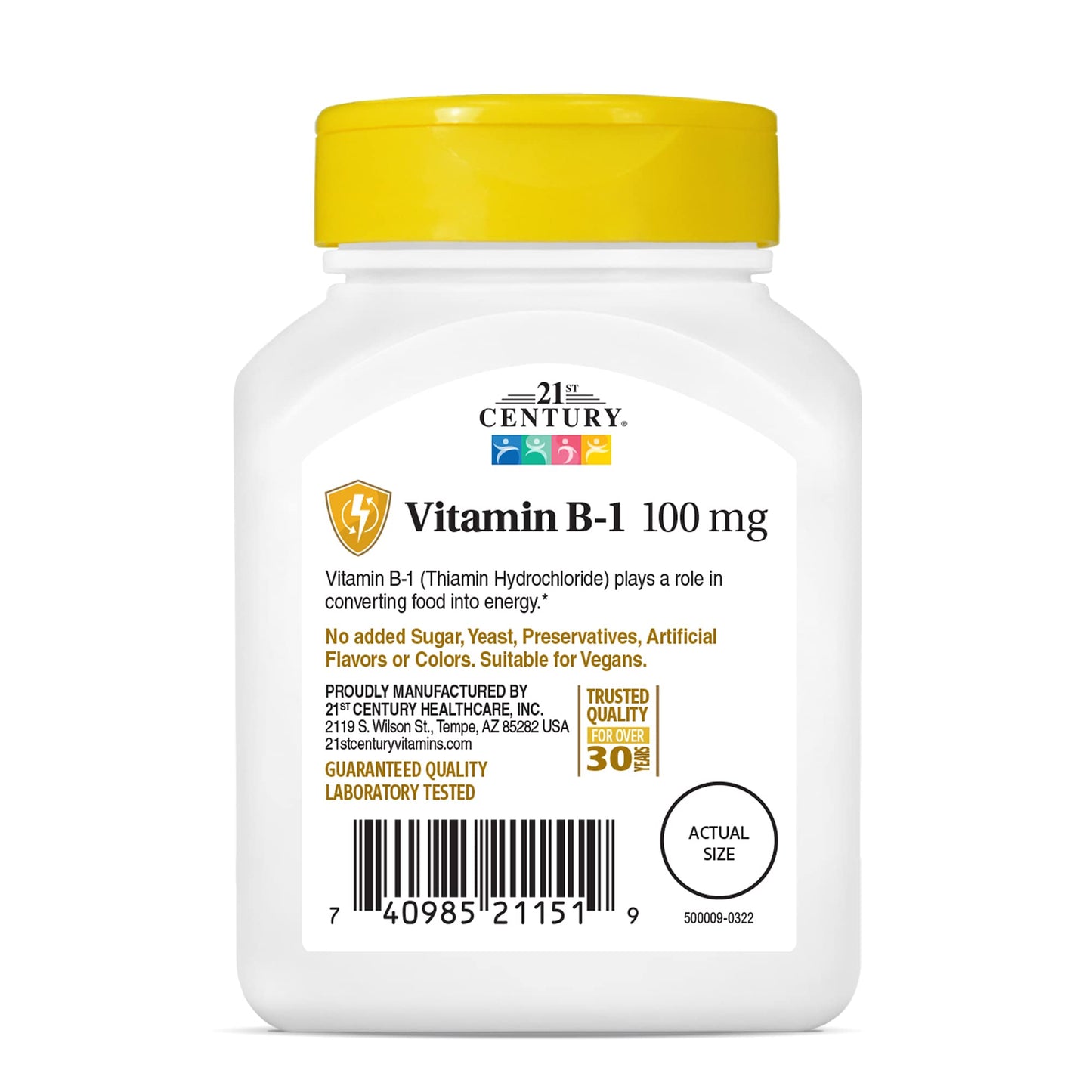21st Century B-1 Tablets, 100 mg, 1320 Tablets