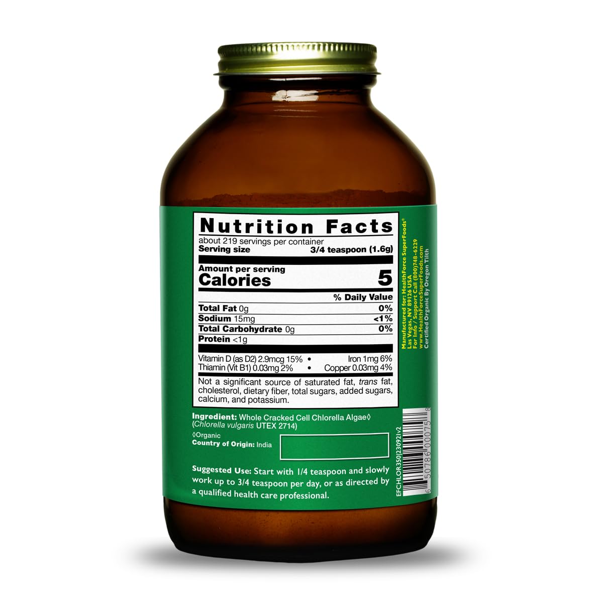 HealthForce SuperFoods Chlorella Manna Powder 350 g