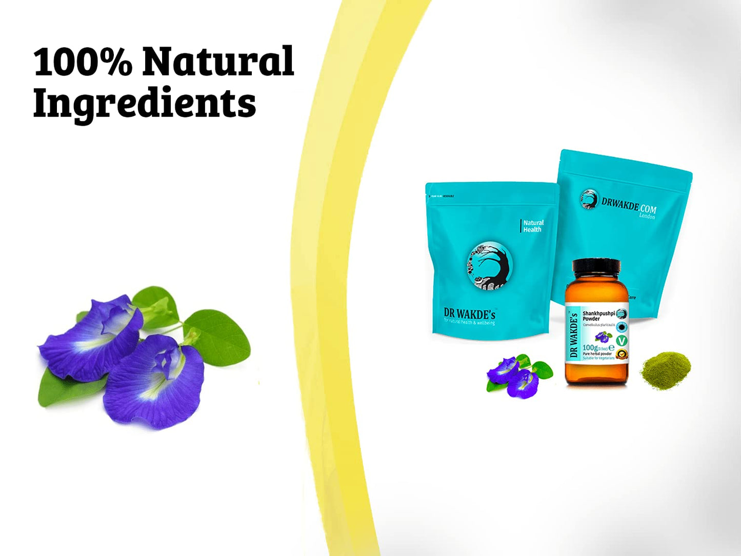 DR WAKDE's Shankhpushpi Powder (Convolvulus pluricaulis) 3.53 oz