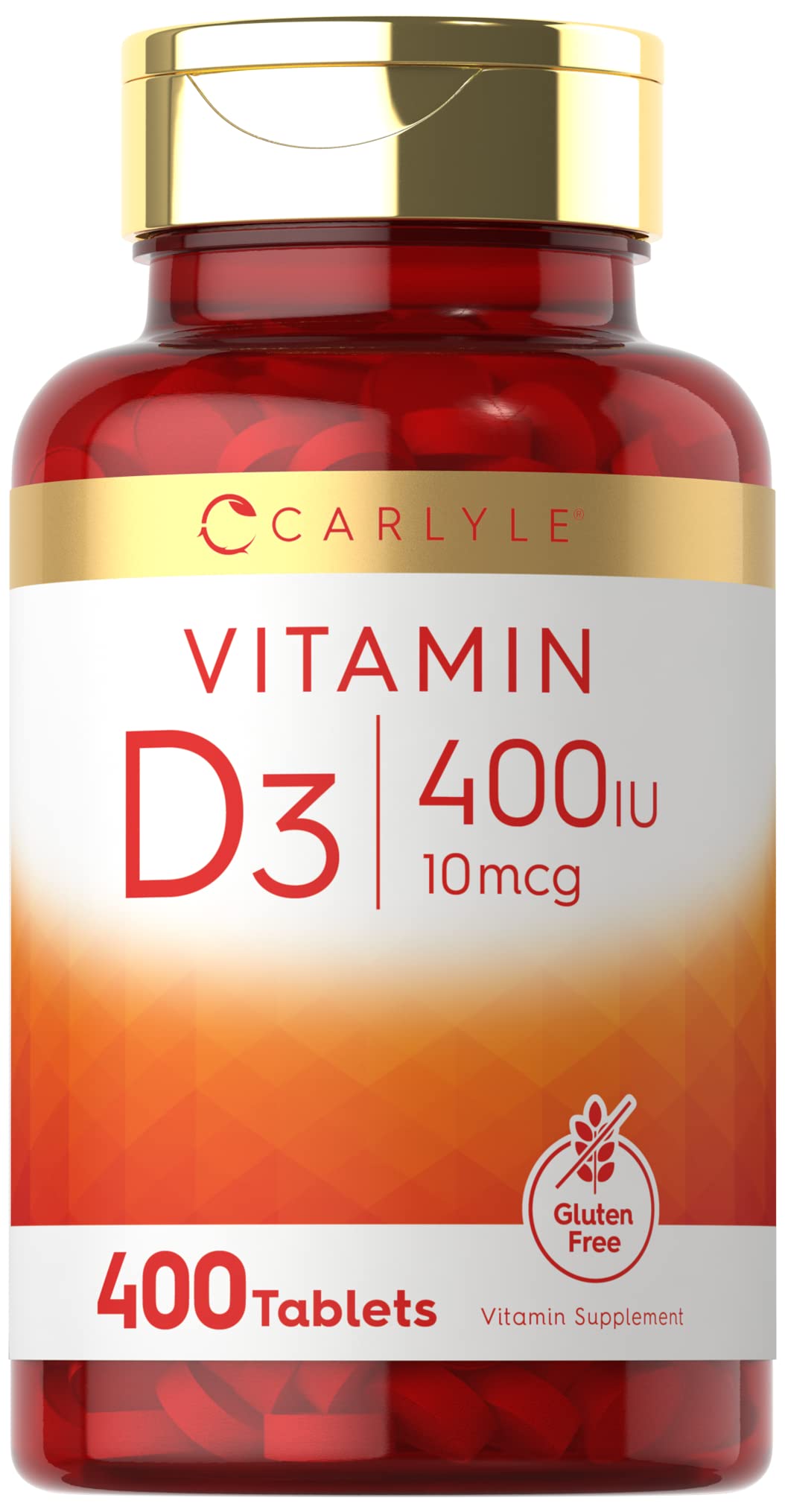 Carlyle Vitamin D3 400iu (10mcg) Tablets, 400 Count