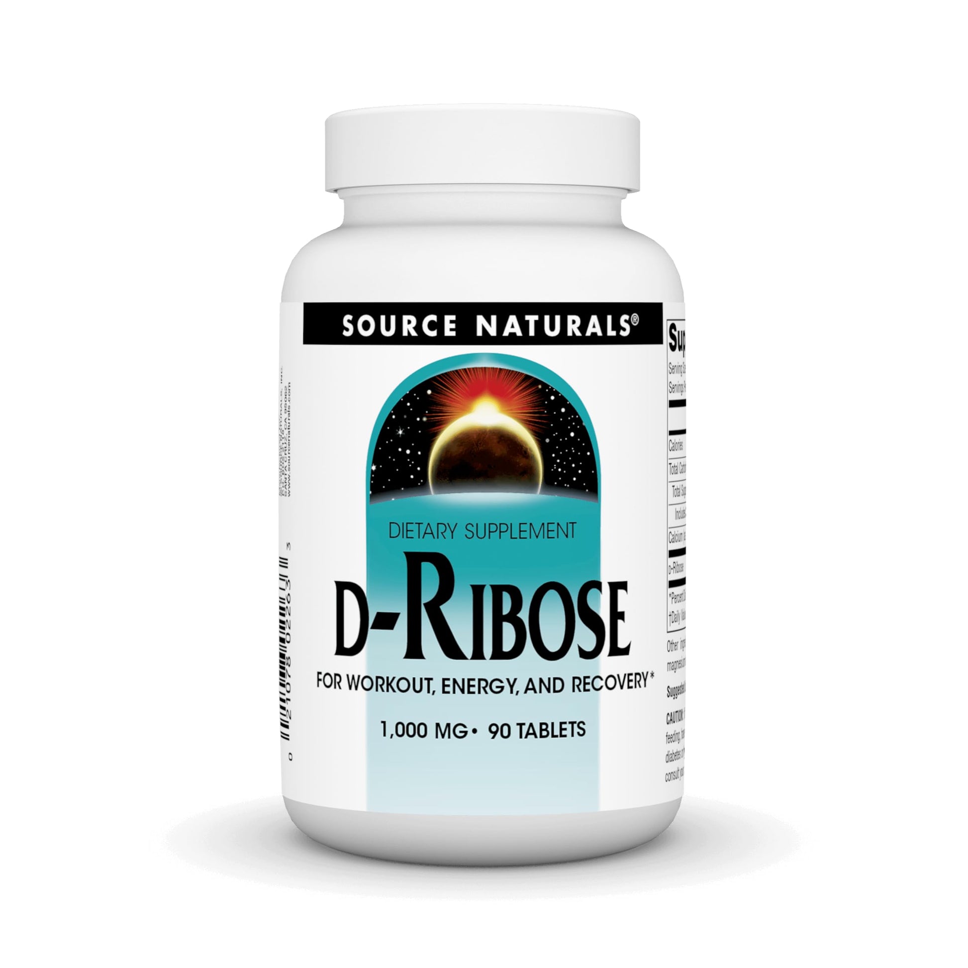 Source Naturals D-Ribose for Workout, Energy, and Recovery, 90 Tablets