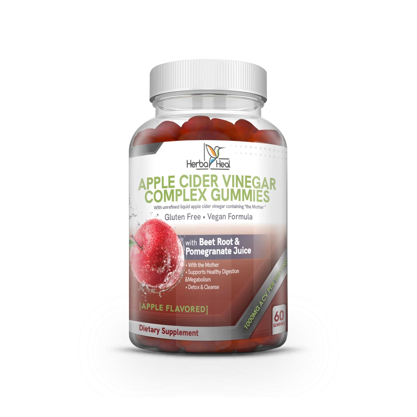 Herba Heal Apple Cider Vinegar Gummies 60 Count