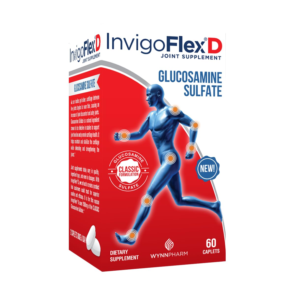 INVIGOFLEX Glucosamine Sulfate Caplets 60 Count