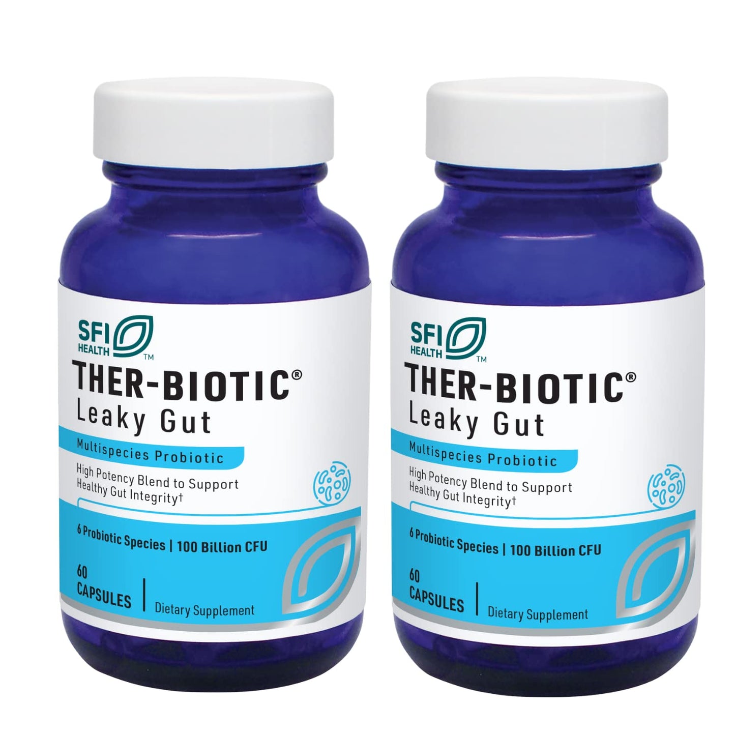 SFI Health Ther-Biotic Factor 6 Probiotic Ultra-Strength 100 Billion CFU Capsules, 120 Count