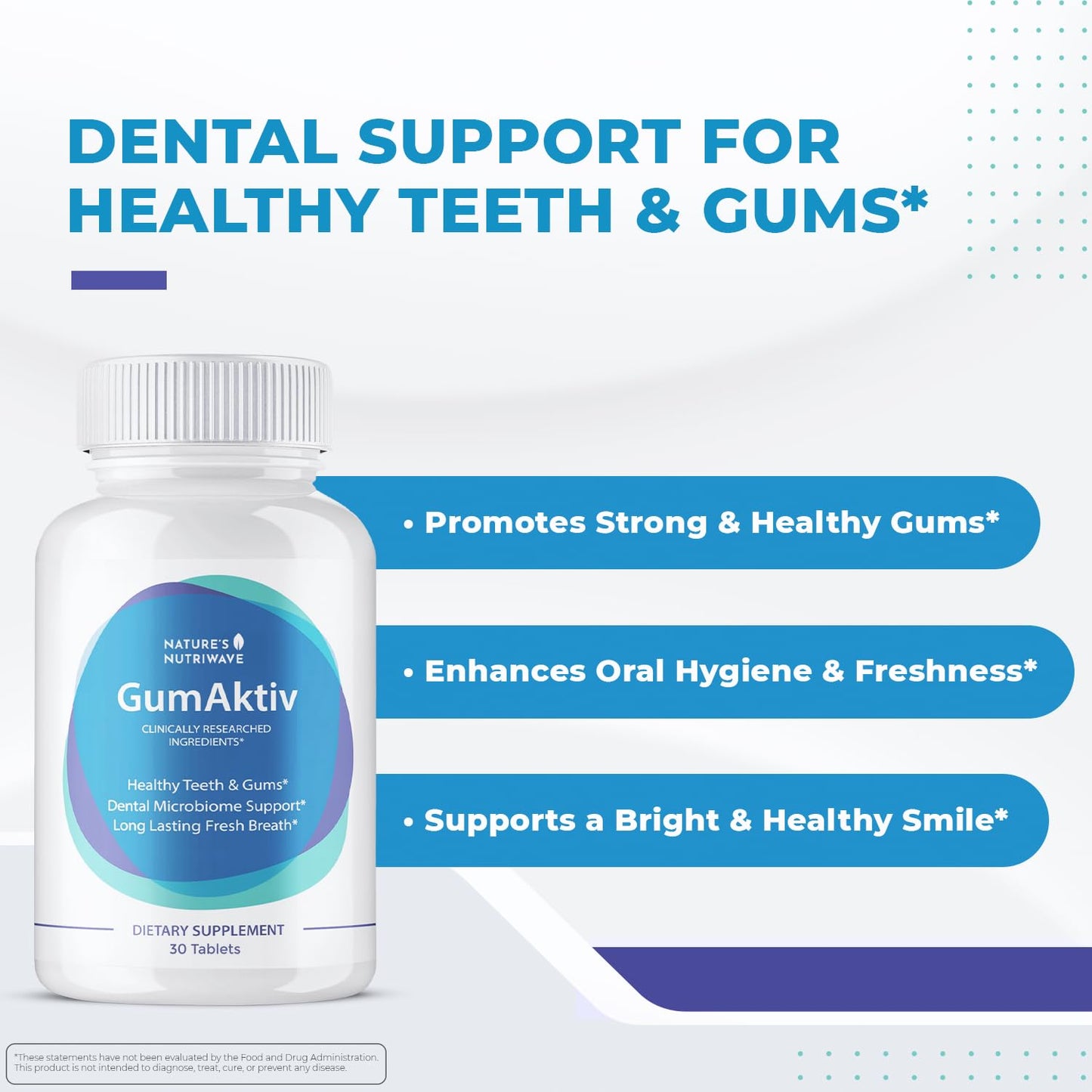 Nature’s NutriWave GumAktiv Oral Health Supplement Tablet 30 Tablets