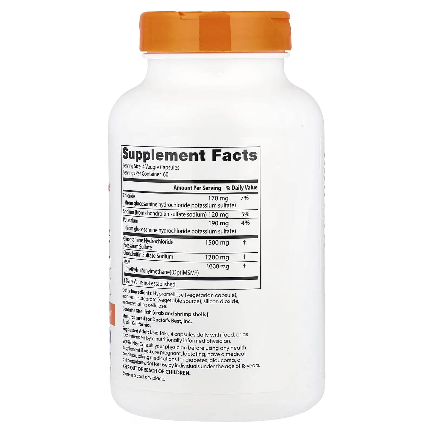Doctor's BEST Glucosamine Chondroitin MSM Capsules, 240