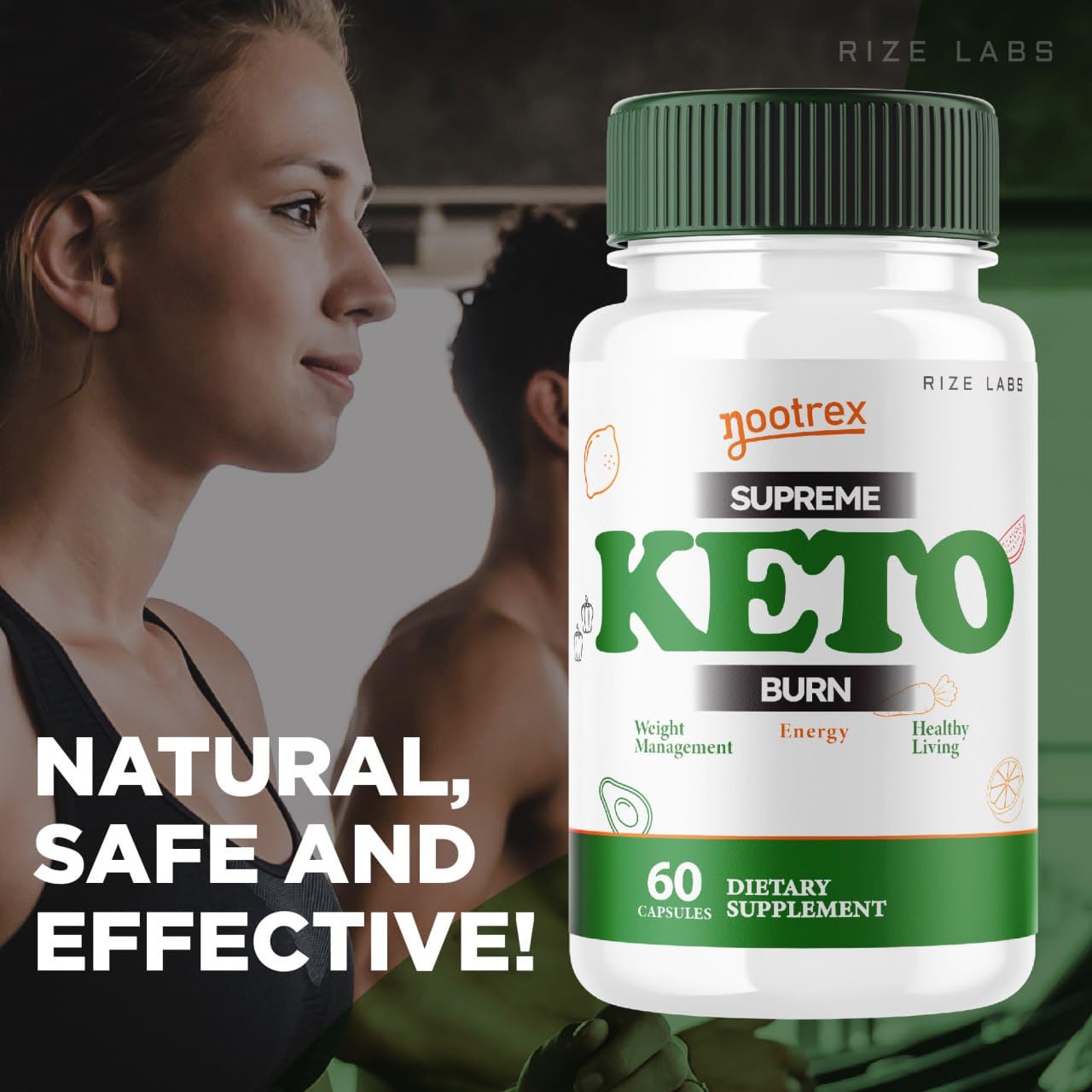 Rize Labs Nootrex Supreme Keto Burn Capsules, 60 Capsules