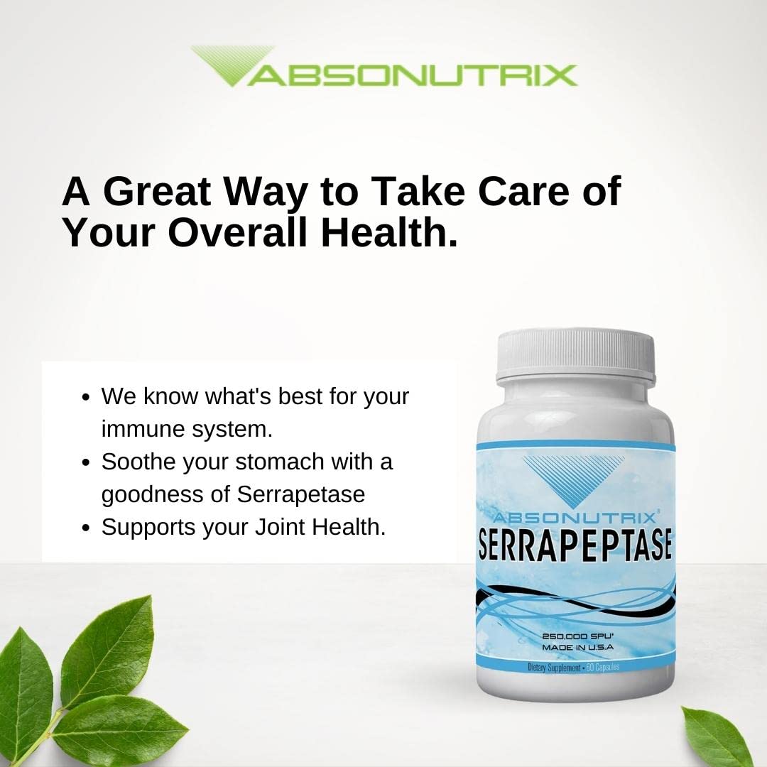 Absonutrix Serrapeptase 250,000 Units Capsule, 60 Count