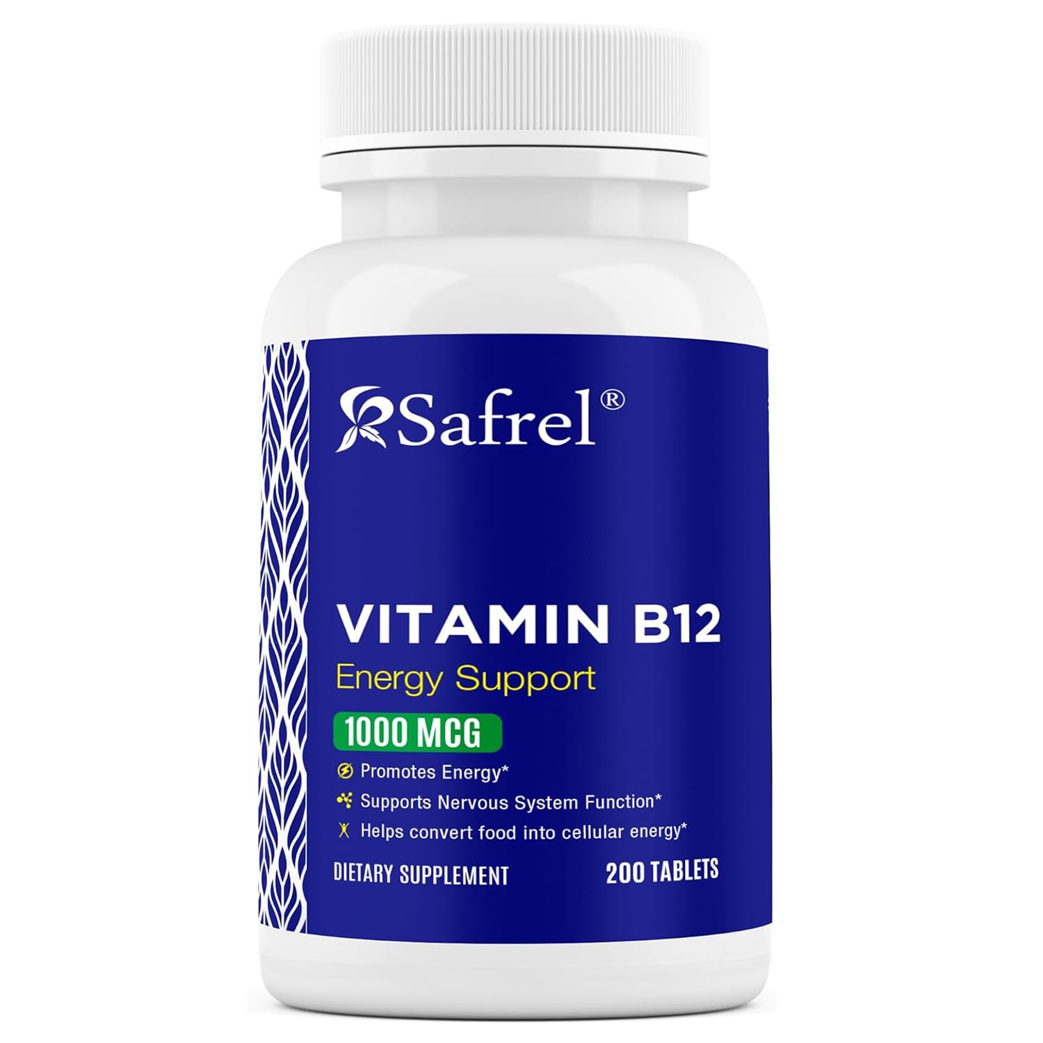 Safrel Vitamin B12 1000 mcg Tablet, 200 Count