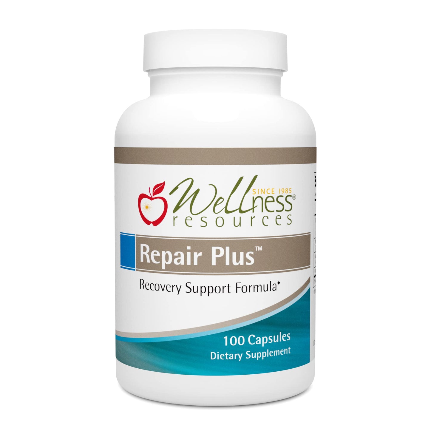 Wellness Resources Repair Plus Featuring TurmiPure Gold Turmeric (Curcumin) with Quercetin Phytosome and Proteolytic Enzymes Bromelain and Papain for Repair, Recovery, and Tissue Health, Veggie Capsules, 100 Count