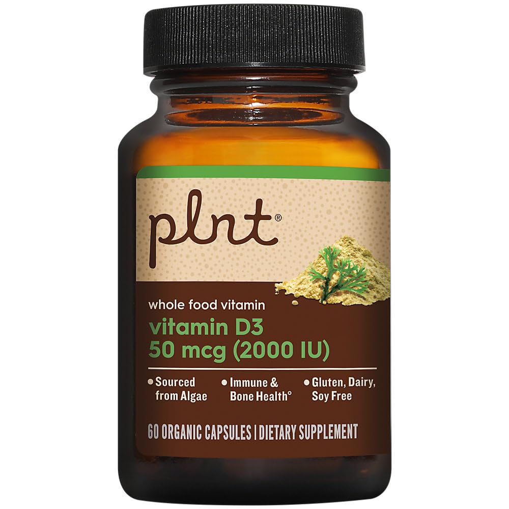 plnt Vitamin D3 50 mcg (2,000 IU) Capsules, 60 Count