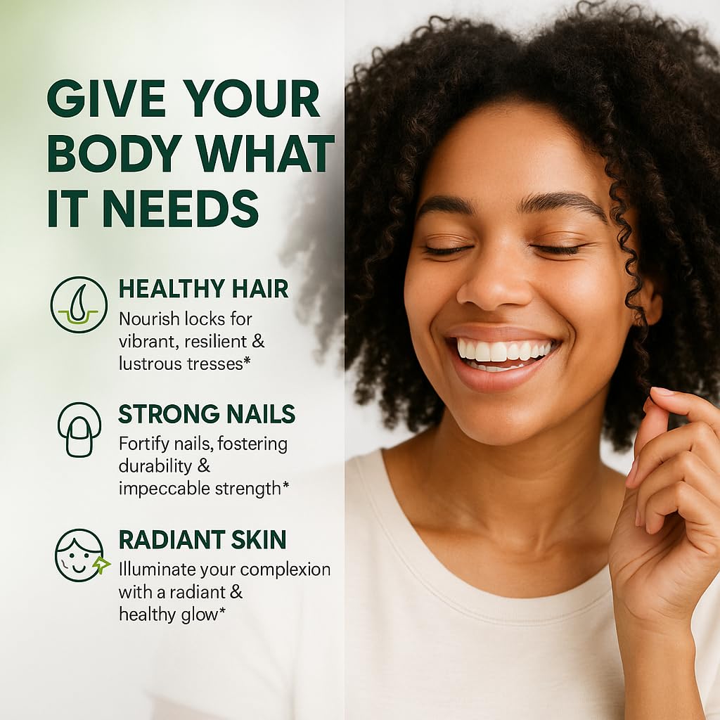 vitaxmin Biotin 10000mcg with Collagen Keratin Hyaluronic Acid - Hair Growth Vitamins for Women & Men - Hair Skin and Nails Vitamins with B Complex - 60 Capsules