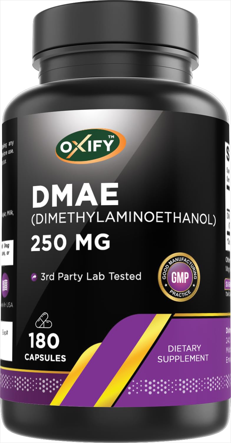 Oxify DMEA (DIMETHYLAMINOETHANOL) 250 mg 180 Capsules