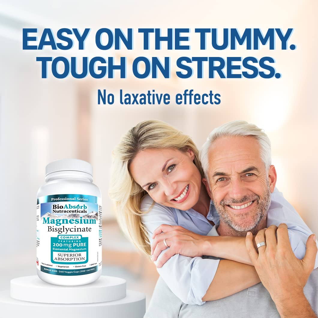 Bio Absorb Nutraceuticals Magnesium Glycinate 200mg, 260 Capsules