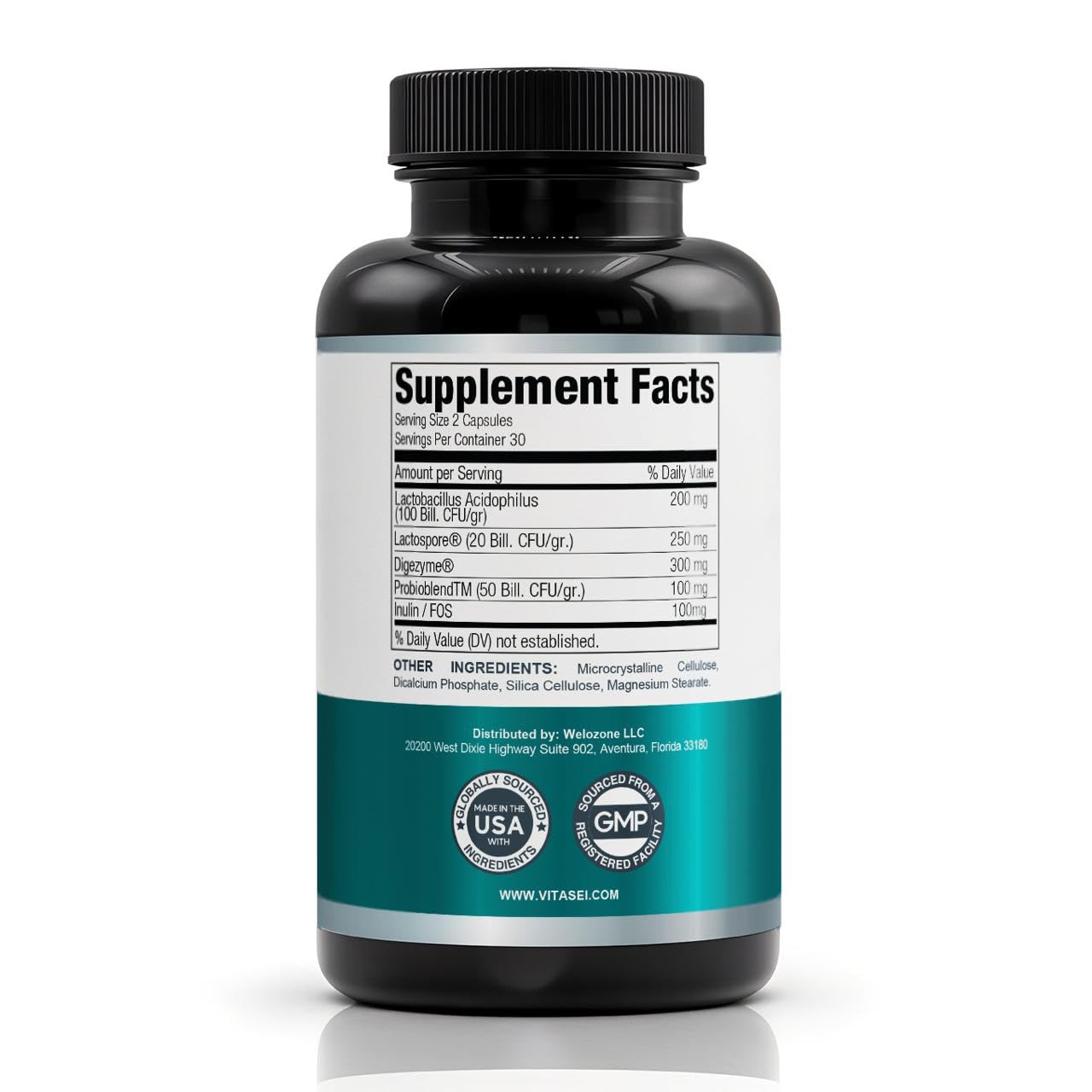 VITASEI Happy Flora Probiotic Metabolic Supplement 180 Capsules