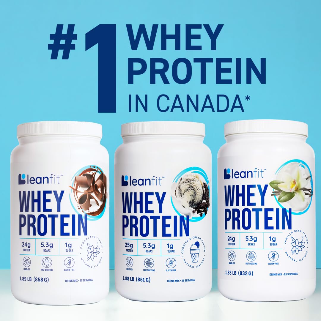 LeanFit Whey Protein Powder Cookies & Cream, 26 Servings