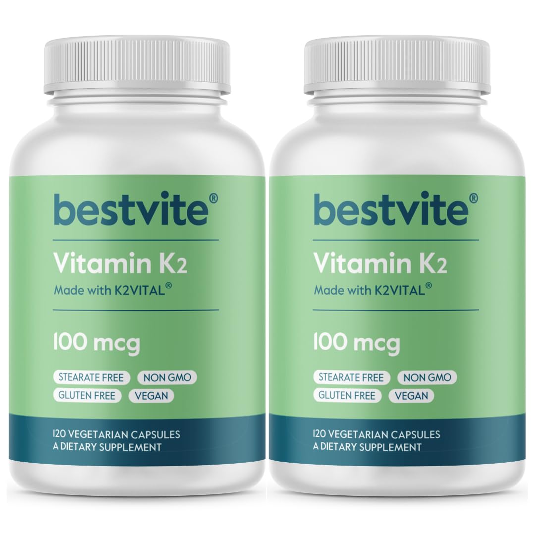 BESTVITE Vitamin K2 100 mcg as MK-7 Capsules 240