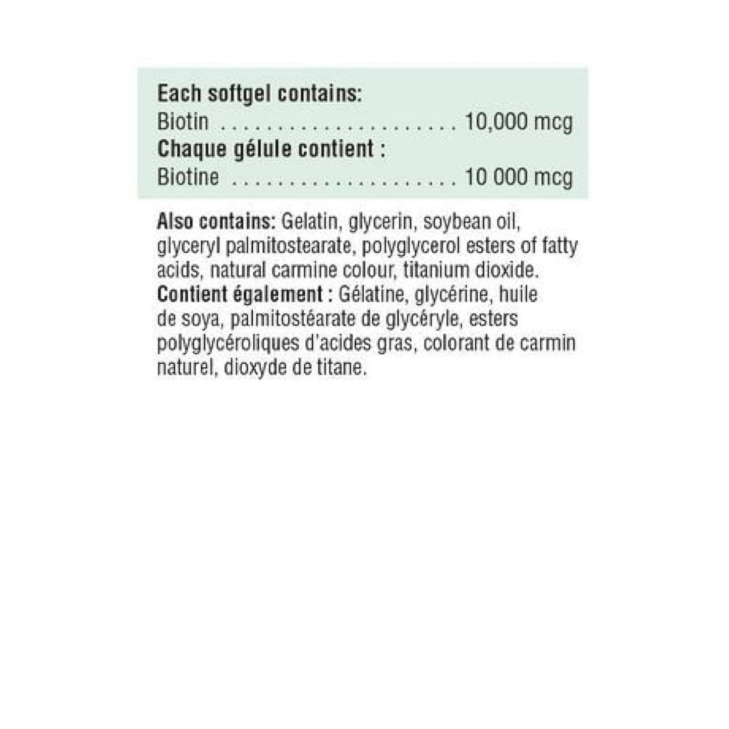 Jamieson Biotin 10,000 mcg 45 Softgels
