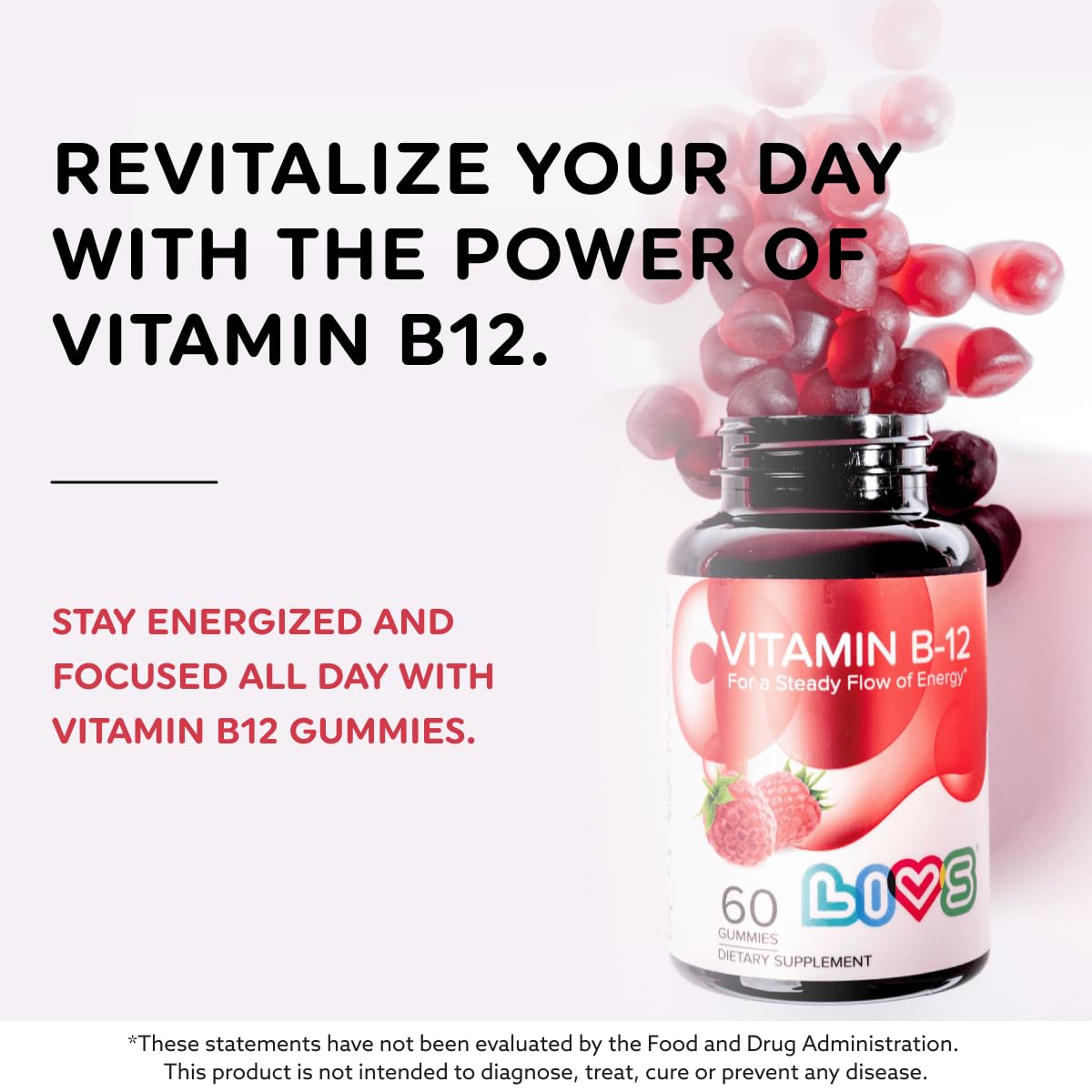 LIVS Vitamin B12 Gummies 60 Count
