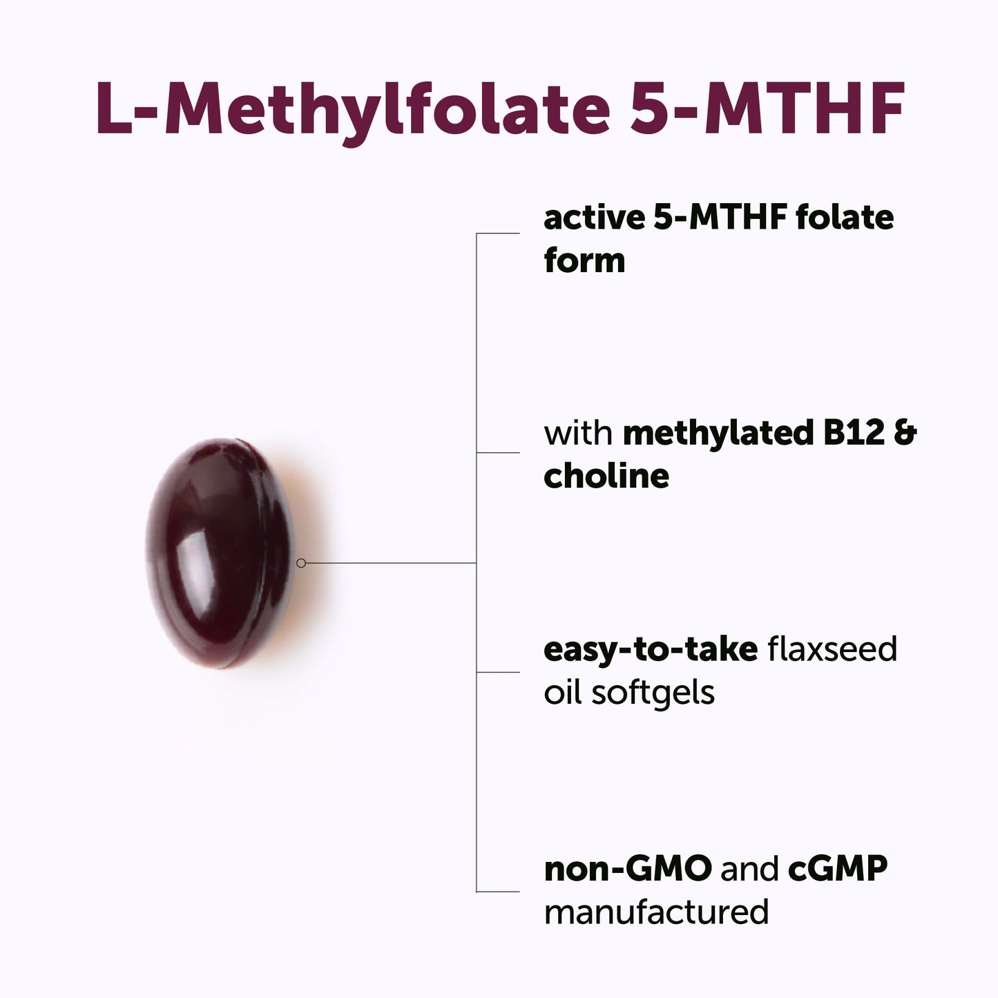Micro Ingredients L-Methylfolate 1000mcg Softgels 240 Count
