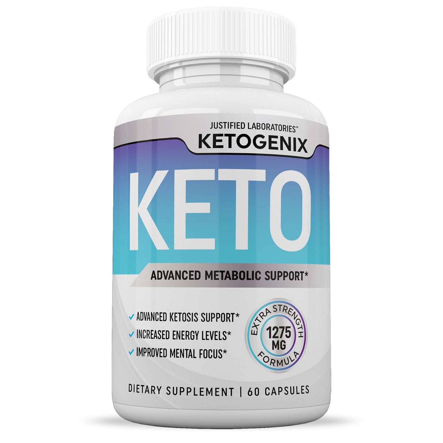 Justified Laboratories Ketogenix Keto Pills 1275MG Capsules, 60 Count