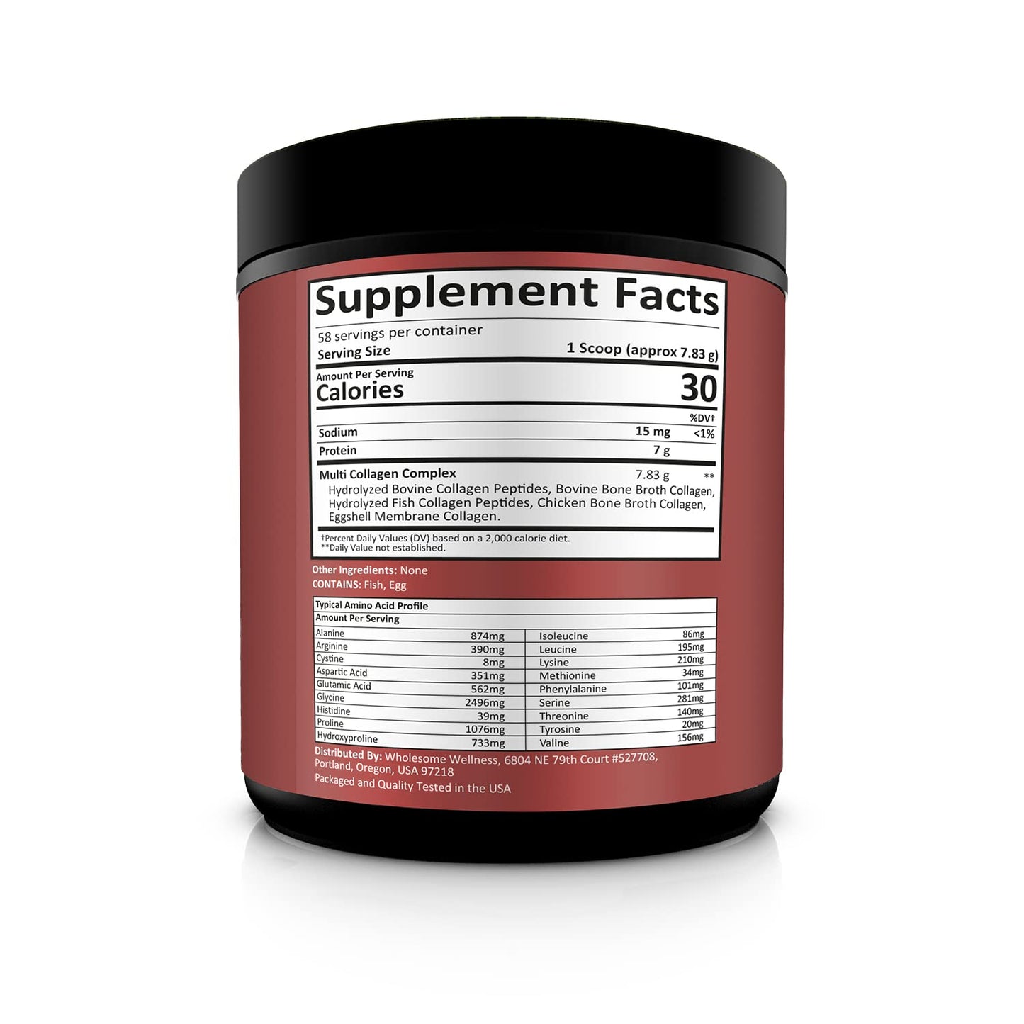 Wholesome Wellness Premium Multi Collagen Peptides Protein Powder 16