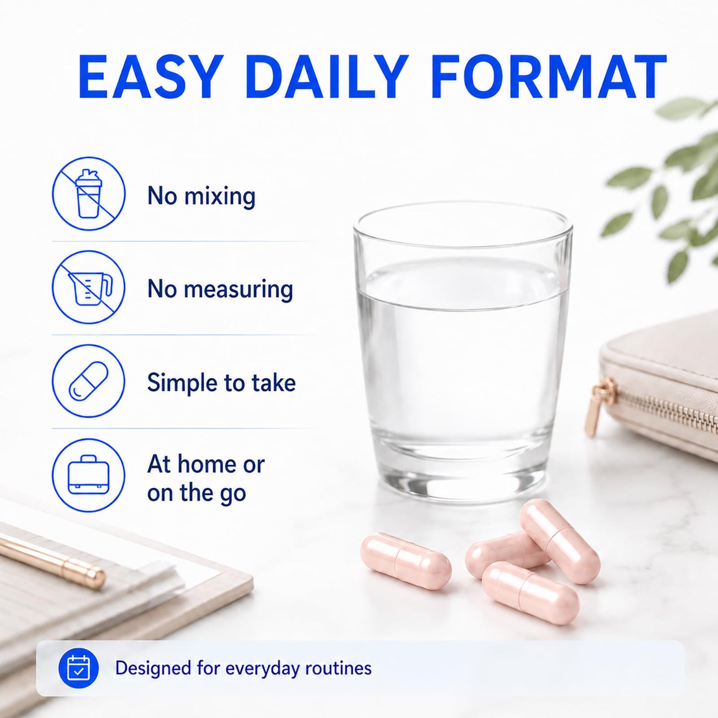 LINELLE Daily Tribiotic Capsules Probiotic, Prebiotic & Postbiotic Blend 60 Count