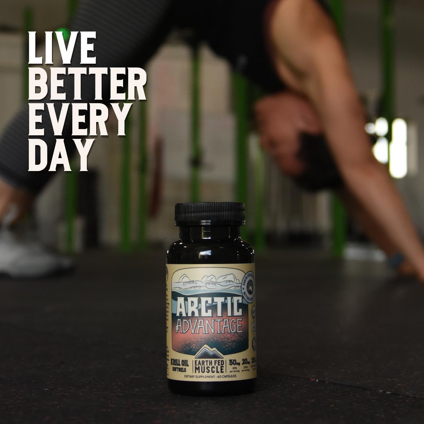 Earth Fed Muscle Arctic Advantage Krill Oil 500mg Capsules, 60 Count