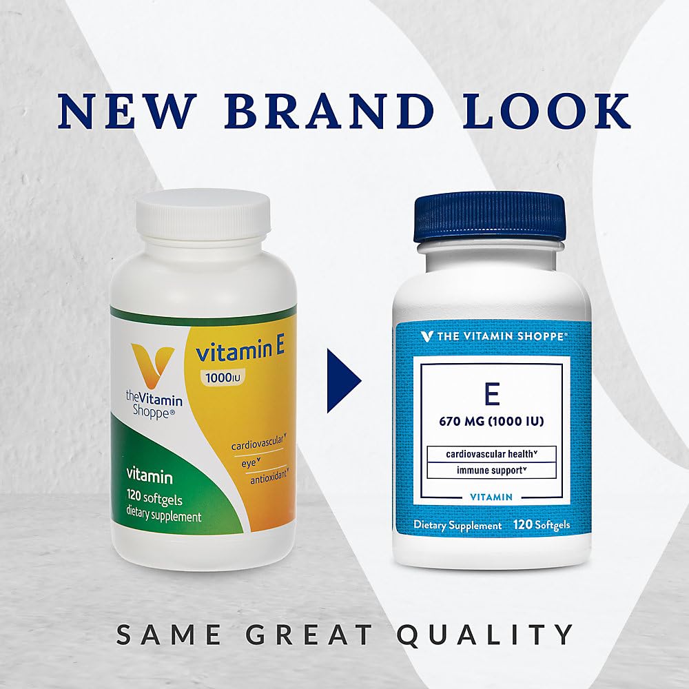 The Vitamin Shoppe Vitamin E 1,000IU Softgels 120