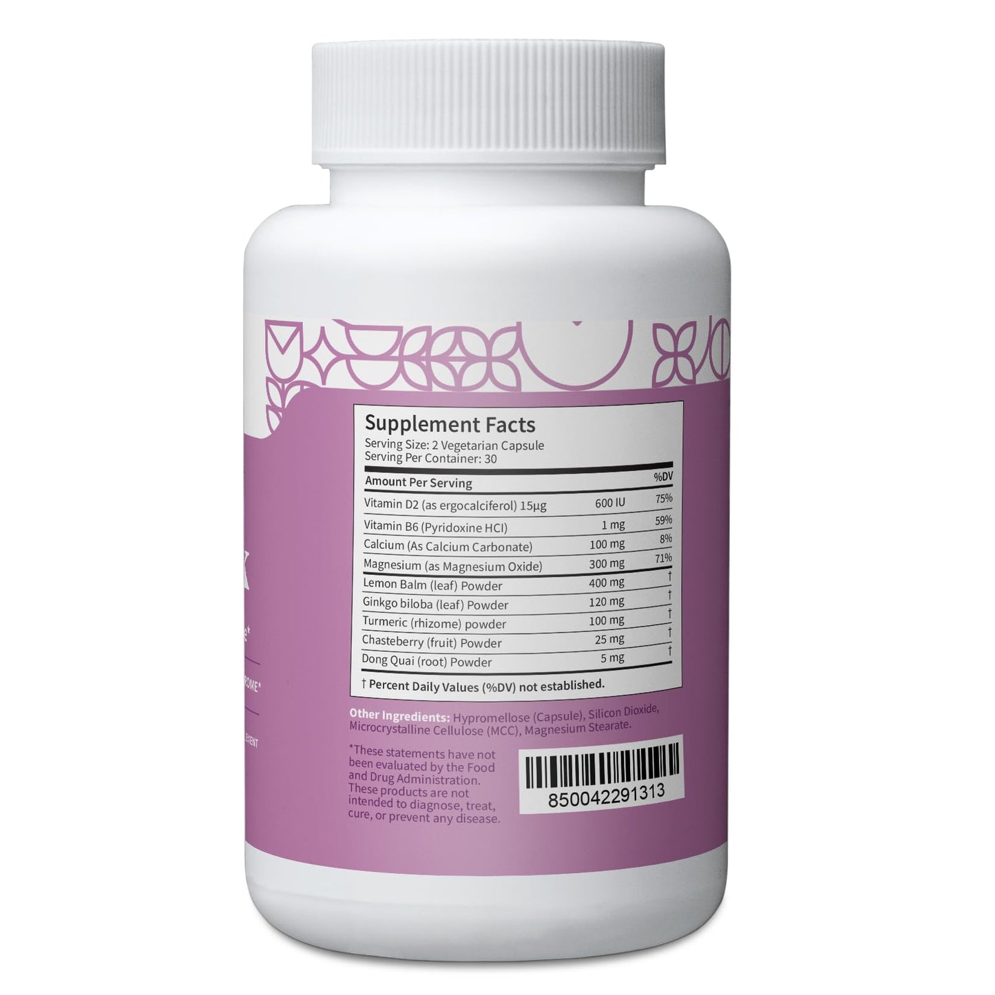 Pattern Wellness PMS Complex Monthly Cycle Wellness Support Vegan Capsules 60
