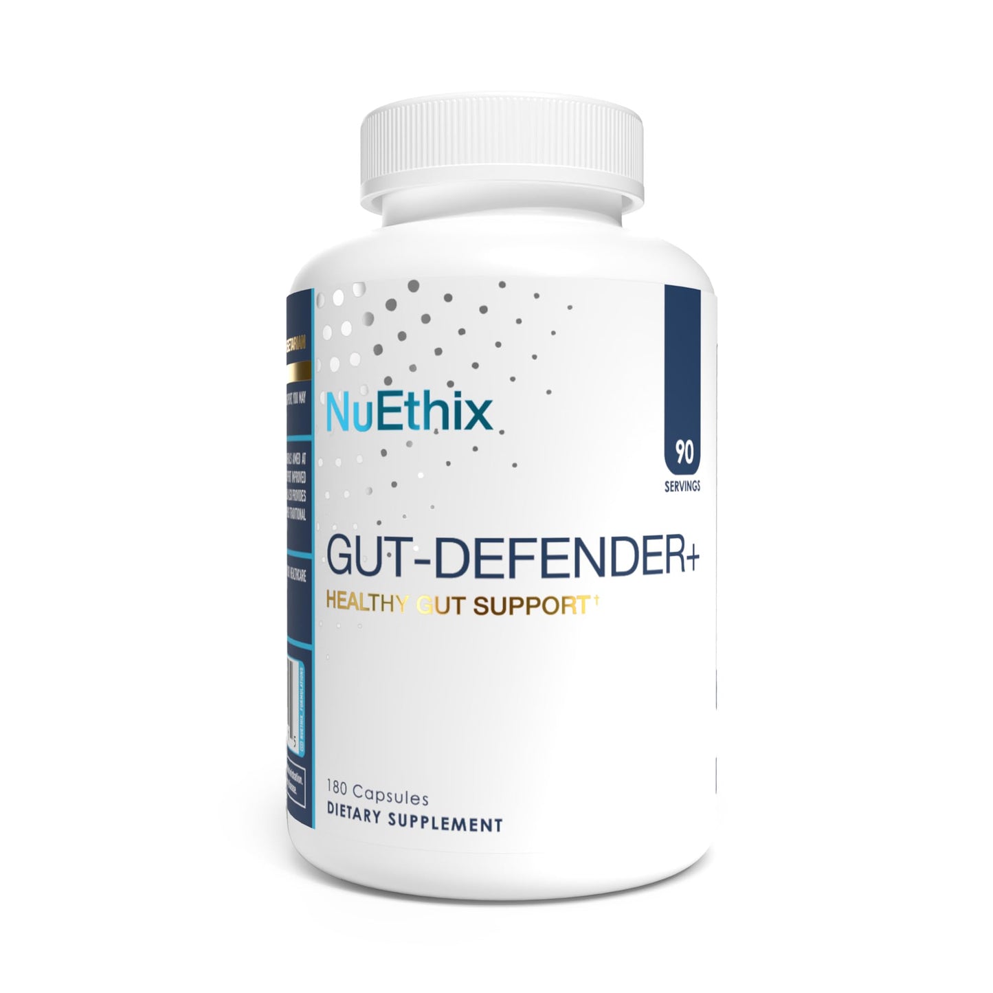 NuEthix Formulations Gut Defender+ Microbiome Balance Dietary Supplement Capsules 180 Count