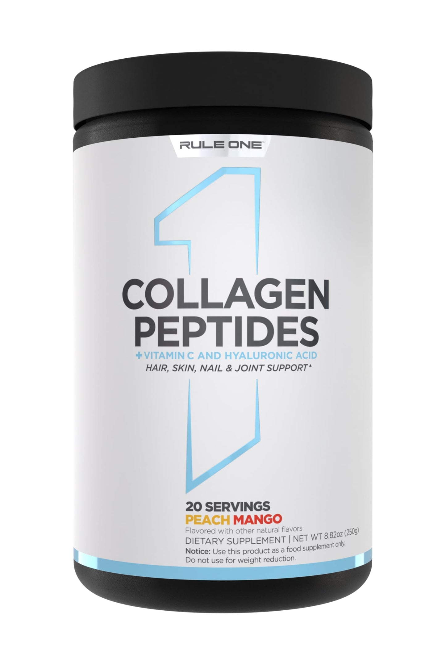 Rule 1 Proteins Collagen Peptides Powder, 20 Servings, Peach Mango