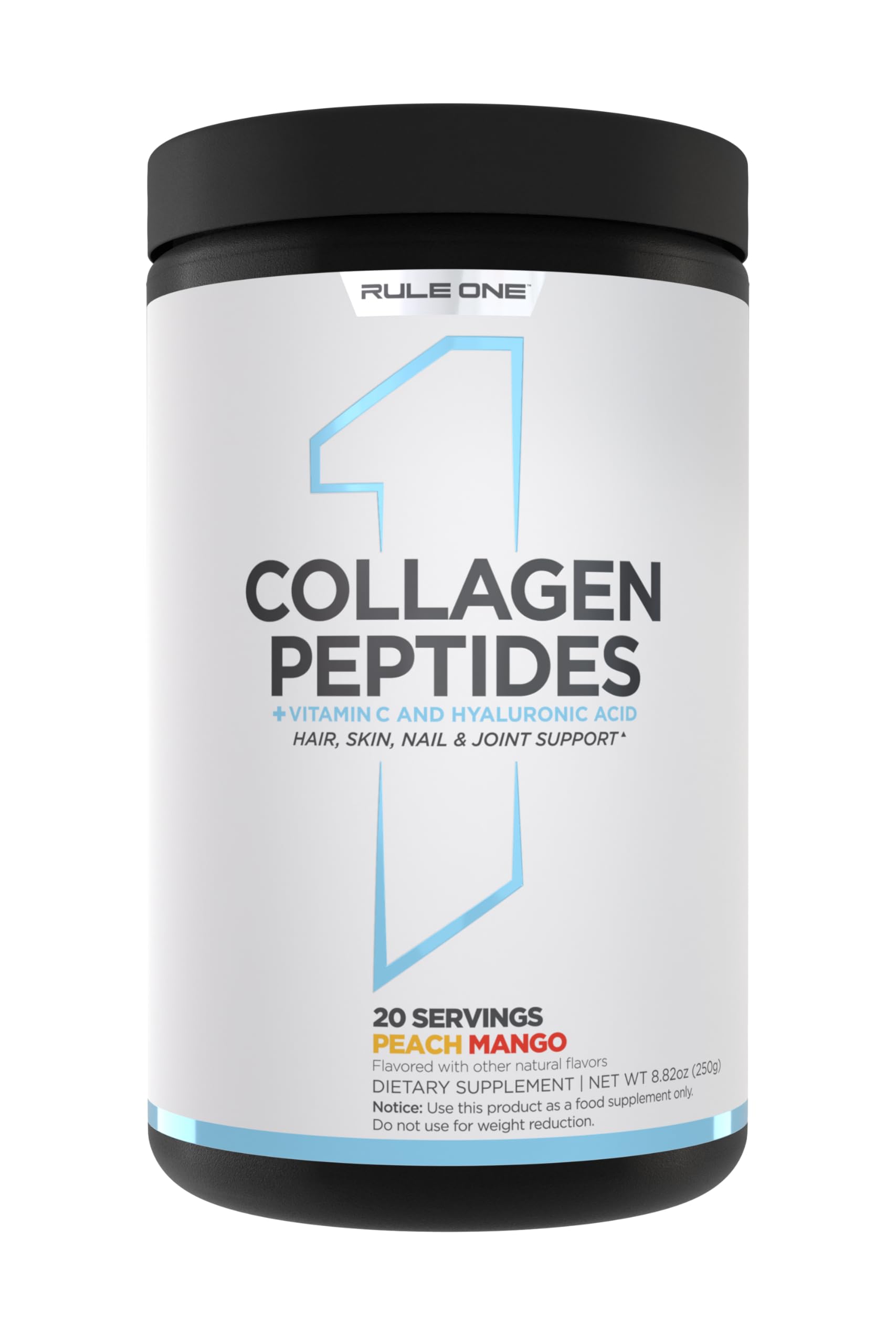 Rule 1 Proteins Collagen Peptides Powder, 20 Servings, Peach Mango