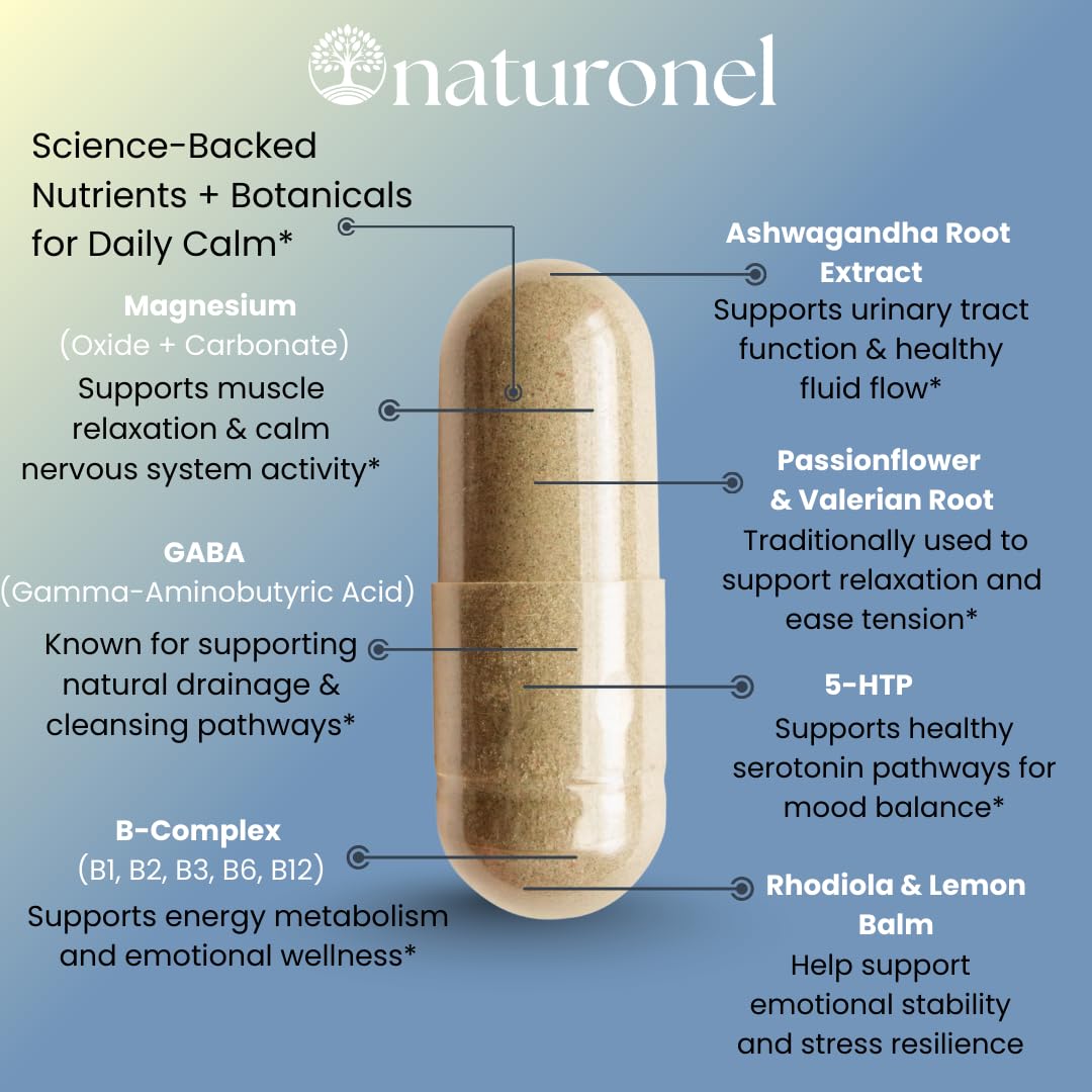 Naturonel Daily Calm Stress Relief Supplement Capsule 60 Count