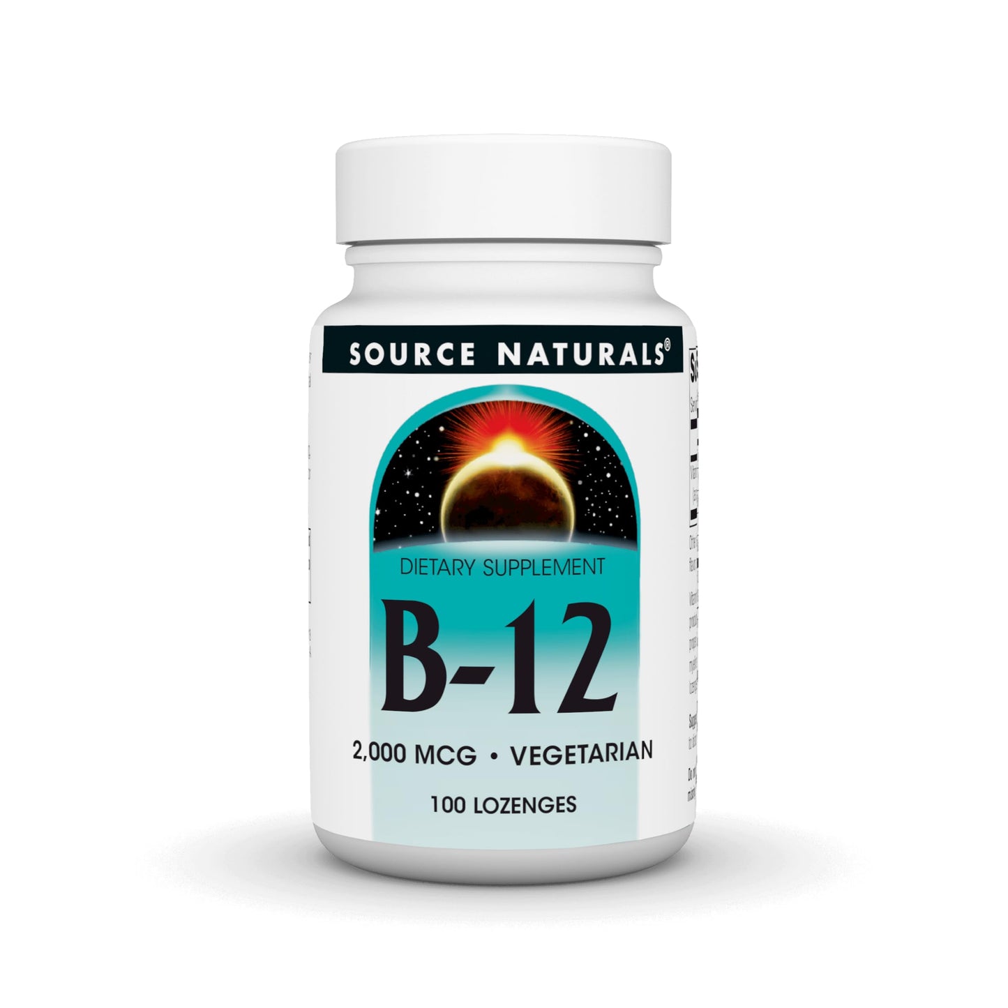 Source Naturals Vitamin B-12 2000 mcg Lozenges, 100 Count