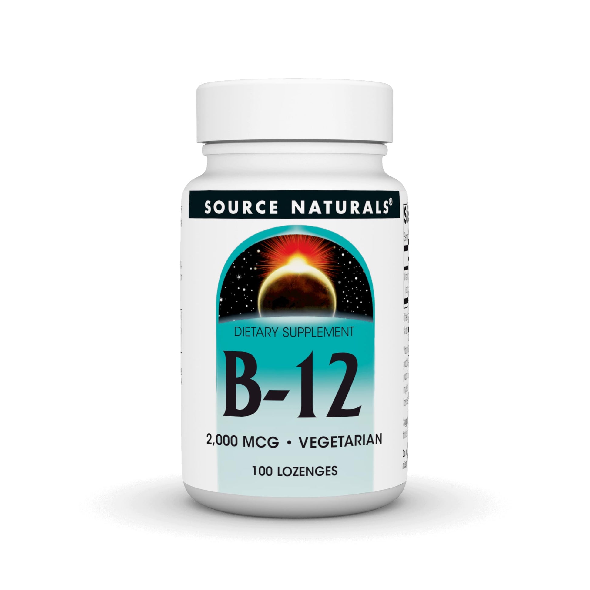 Source Naturals Vitamin B-12 2000 mcg Lozenges, 100 Count