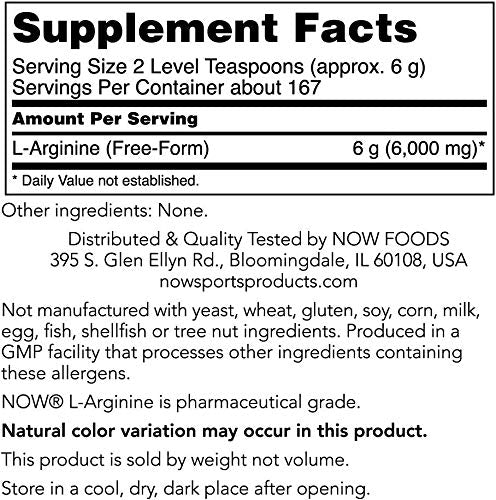 NOW Foods Arginine Powder 35.2 oz