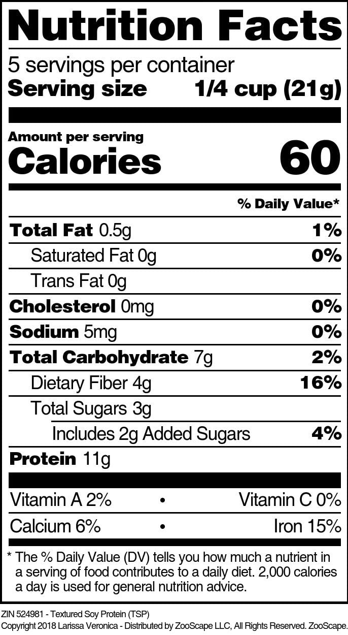 Larissa Veronica Textured Soy Protein Powder 4 oz