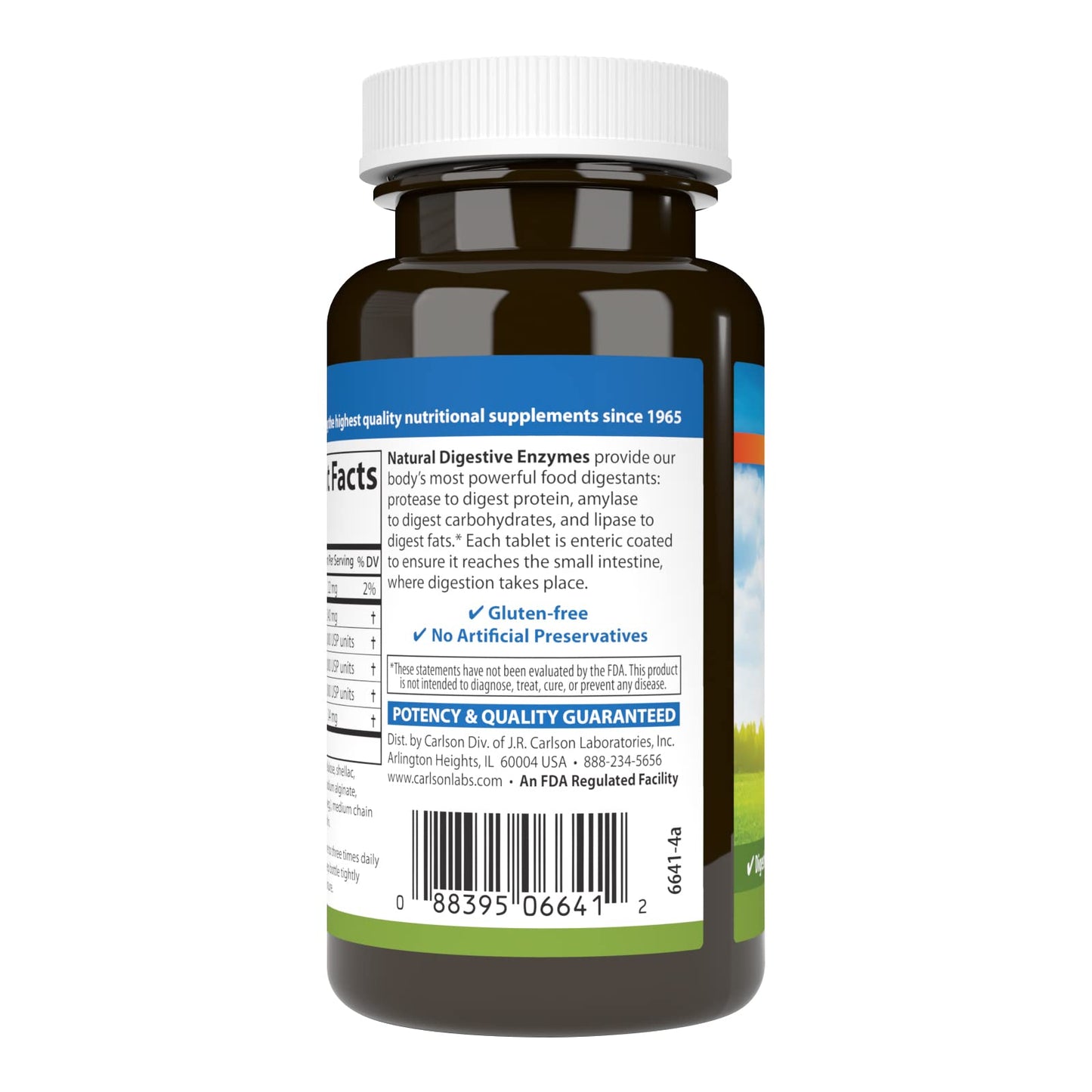 Carlson Natural Digestive Enzymes Digestive Aid #34 with Protease, Amylase & Lipase Tablet 100 Tablets