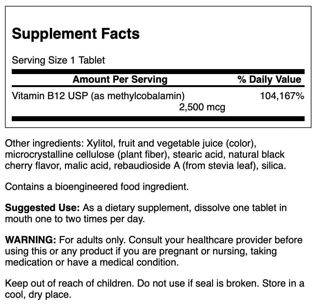 Swanson Ultra Vitamin B12 Methylcobalamin 240 Tablets