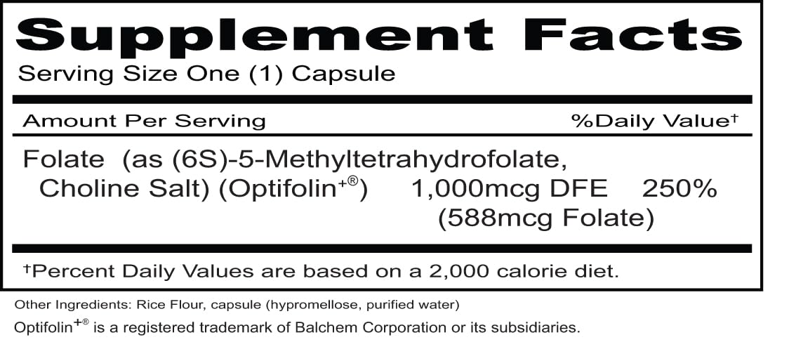 Priority One Priority Folate Capsules 60 Capsules